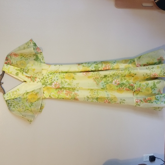 Vintage Dresses & Skirts - Vintage 1960's/70's Buttercup Yellow Dress